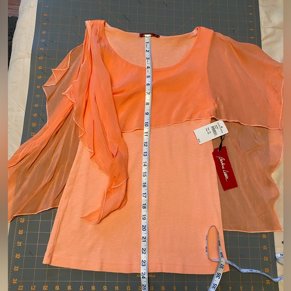 Barbara Lesser cold shoulder shirt, size small
